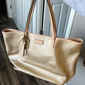 Gold coach tote!